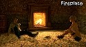 Warm fireplace